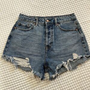 Wild Fable Blue Frayed Jean Shorts